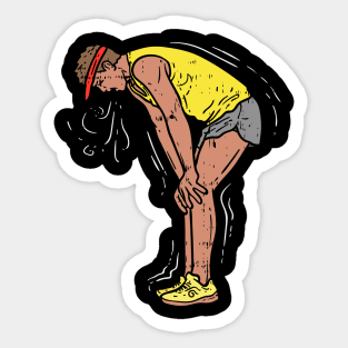 Runner Jogging - Out of breath - Funny Running Sticker